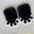 Furry Paw Gloves Squeaky Animal Claws with Nails Soft Plush Cute for Cosplay Fursuit Halloween Party